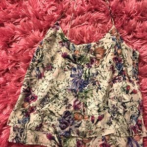 H&M Spaghetti Strap Blouse NEW FLOWY
